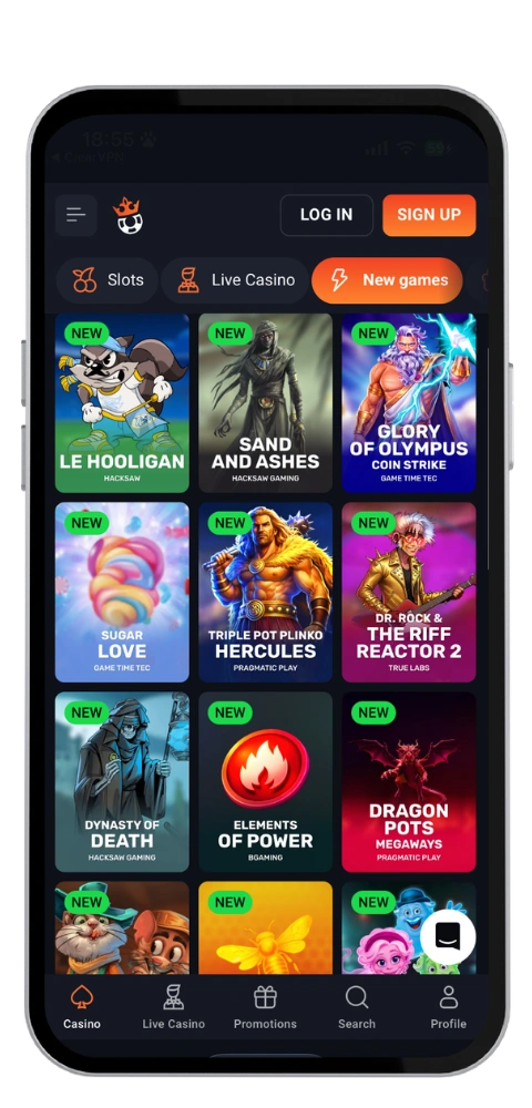 SlotLords casino application